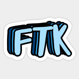 FTK Blue Retro Sticker